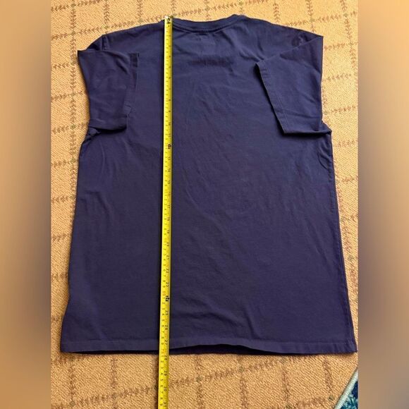 Vans Original short sleeve navy T-shirt with plaid pocket. L - Picture 6 of 8